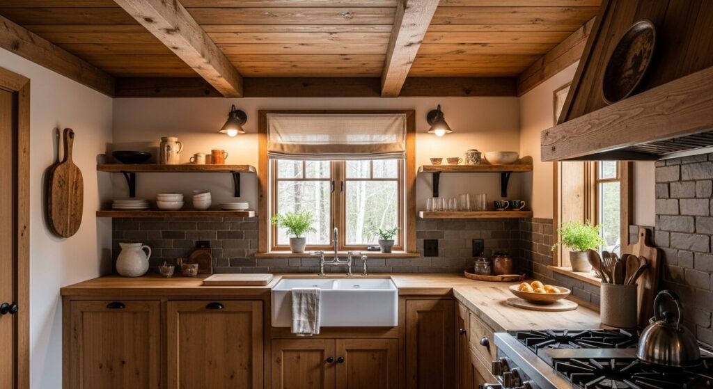 Exposed Wooden Beams