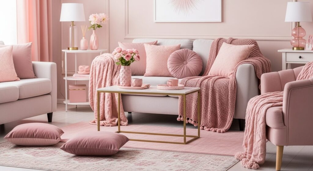Layered Pinks in Different Shades