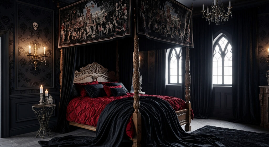 Gothic-Inspired Wallpaper or Tapestries