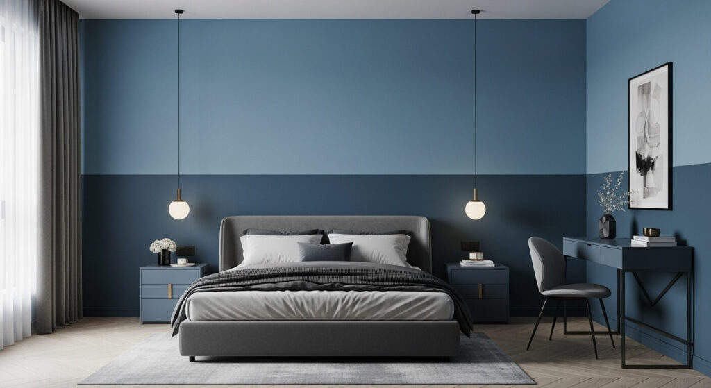 Two-Tone Blue Walls