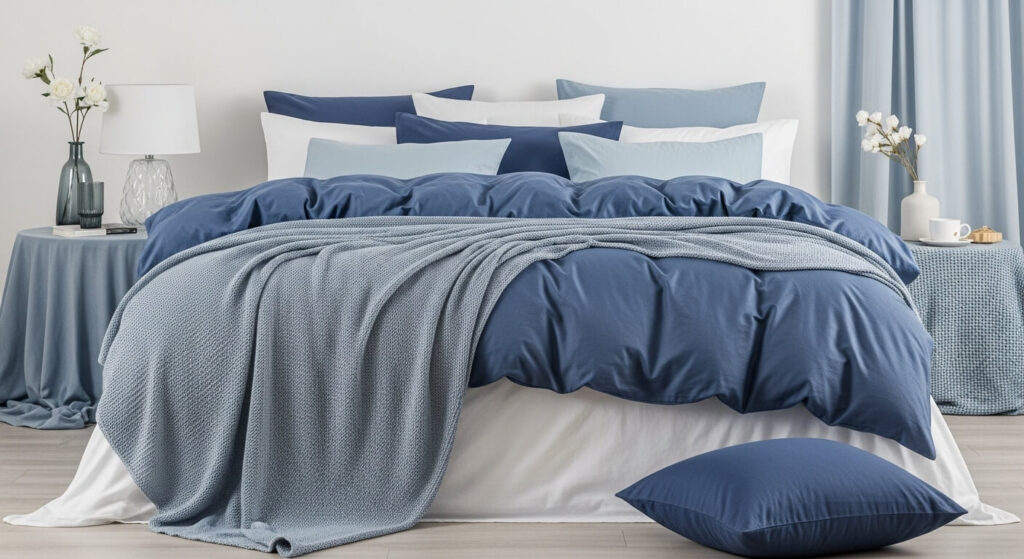 Blue Bedding Layers