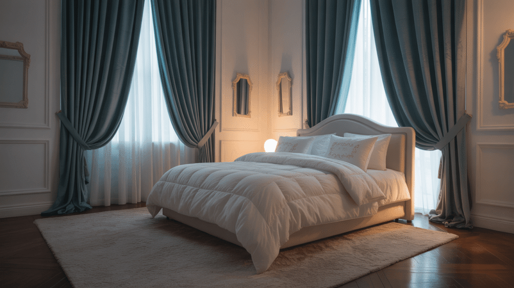 Teal Curtains