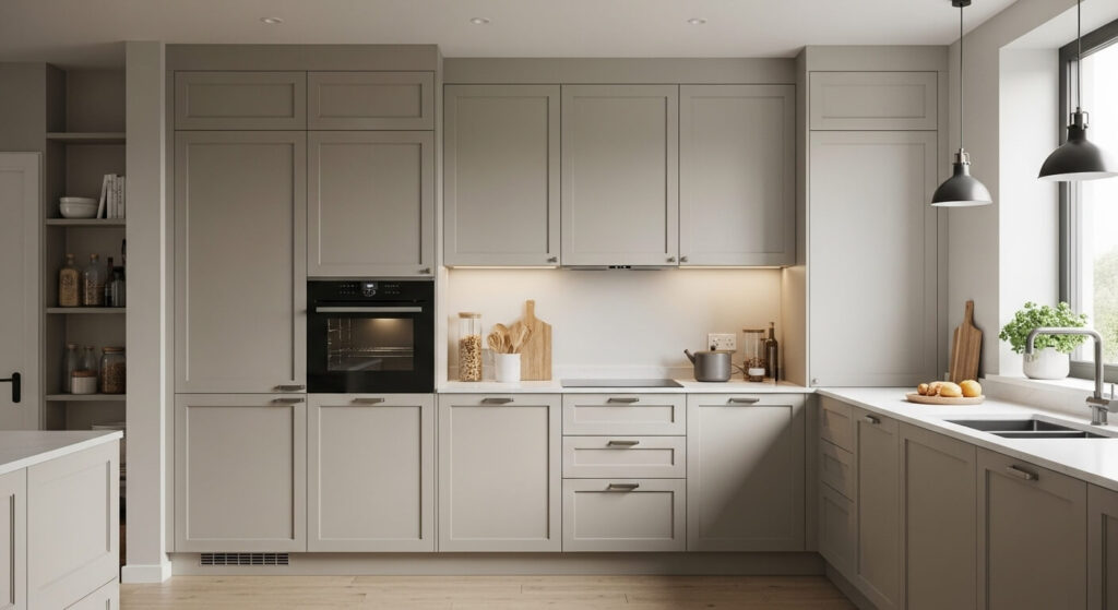 IKEA Kitchen with Built-In Pantry Wall