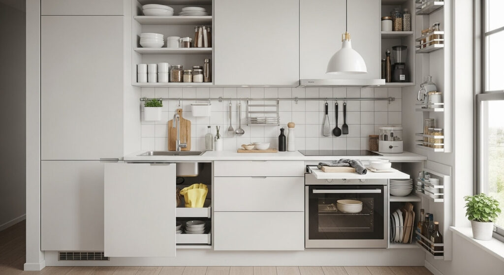 Compact IKEA Kitchen for Studio Apartments