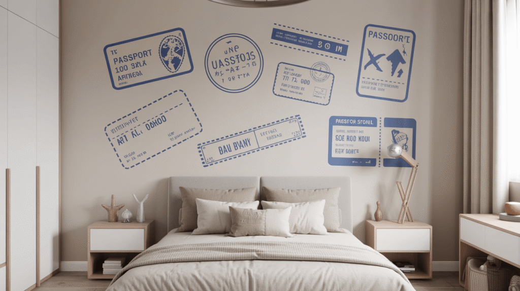 Passport Stamp Wall Decals