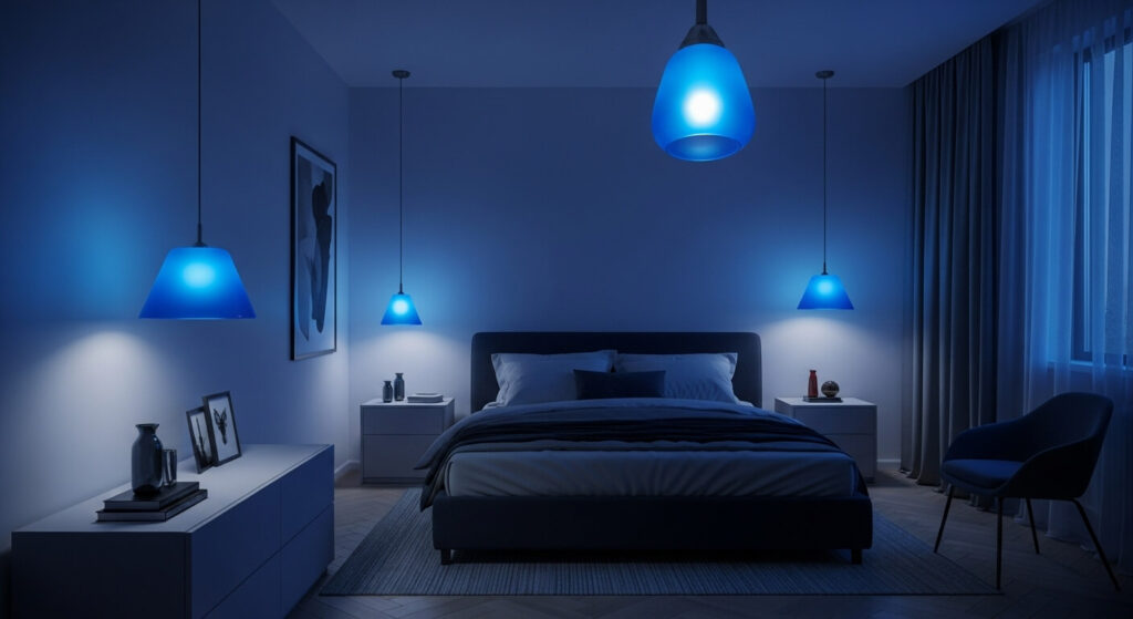 Use Blue Lighting Accents