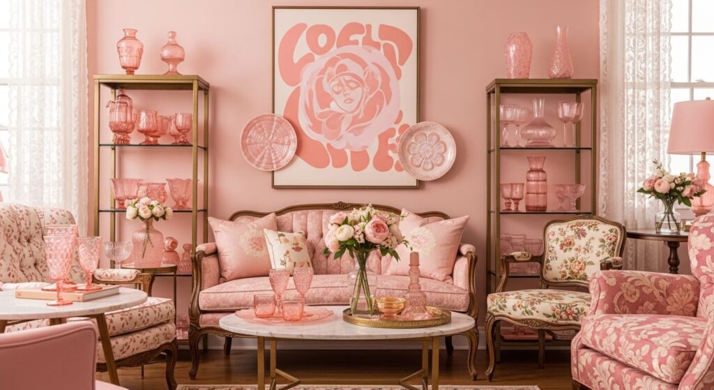 Vintage-Inspired Pink Decor