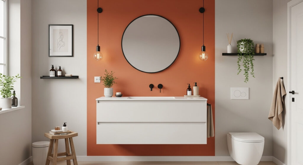 Burnt Orange Accent Wall