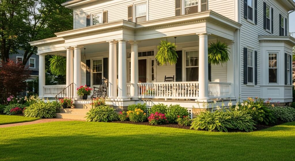 Classic White Square Columns