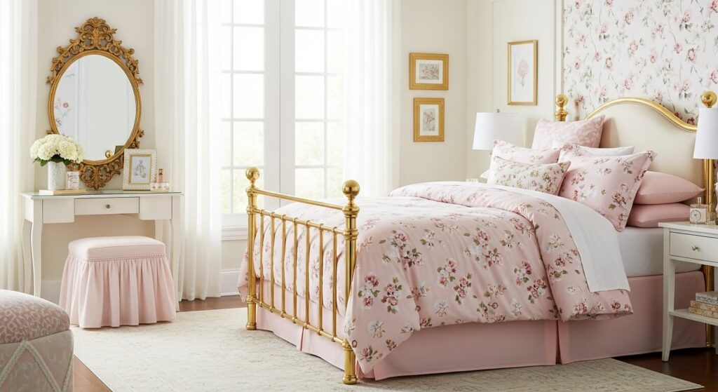 Pink Floral Garden Duvet