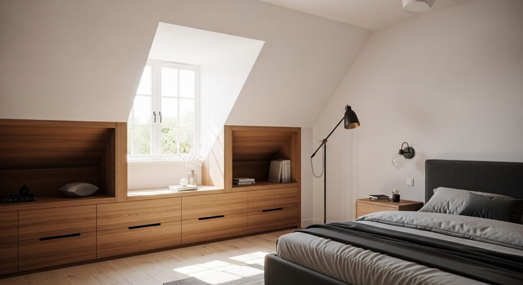 Built-In Storage Under the Eaves