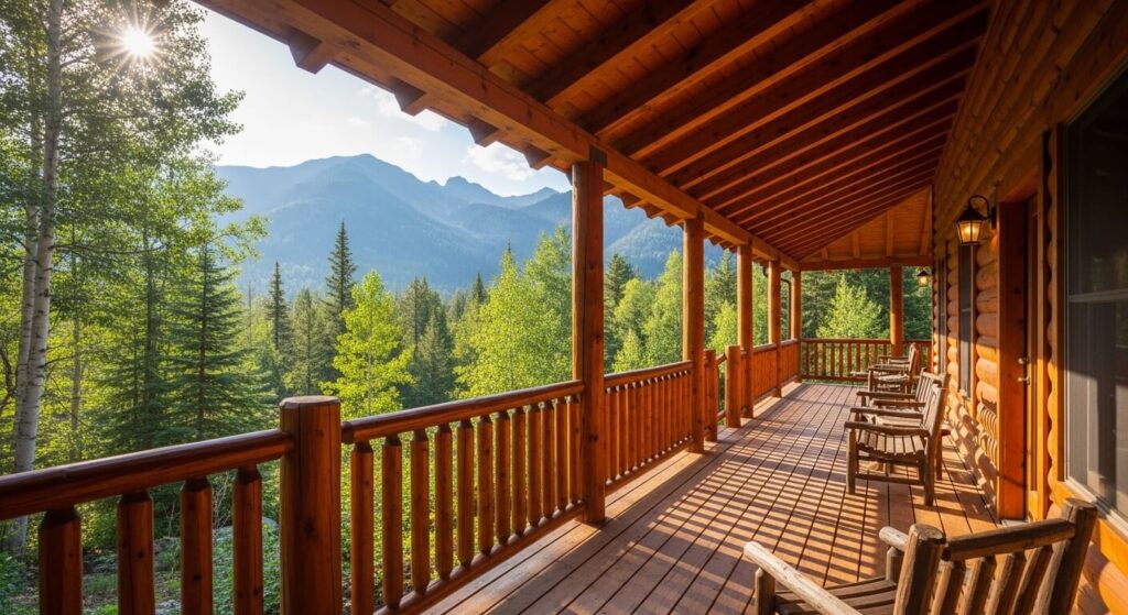 Rustic Log Railings