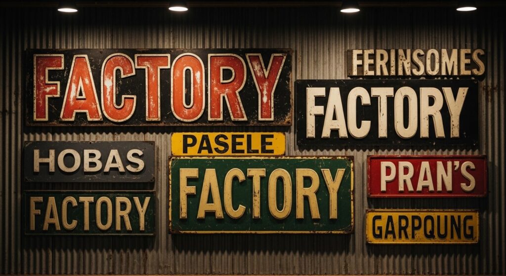 Vintage Factory Signs