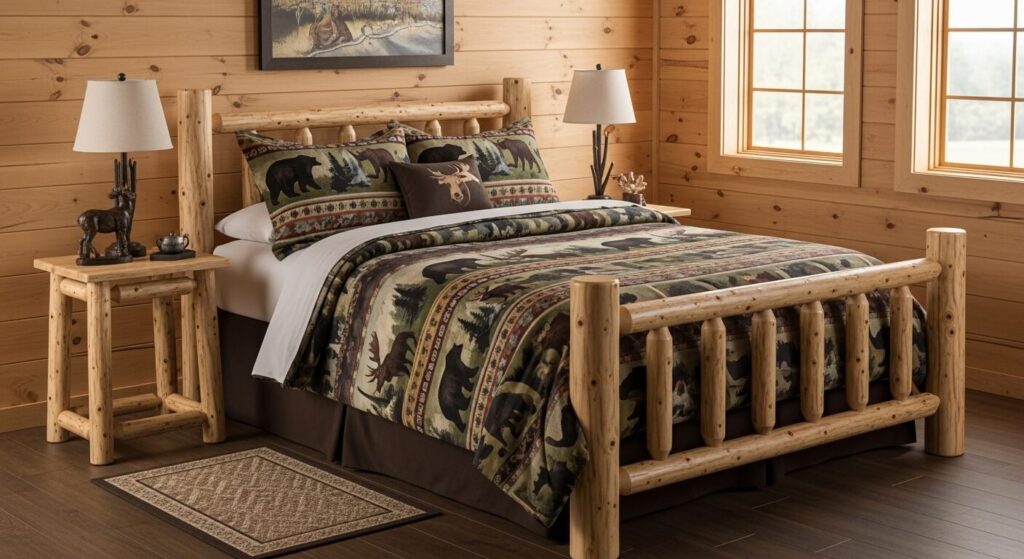 Bear & Moose Cabin Print Bedding