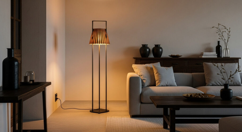 Wooden and Iron Combo Lamp