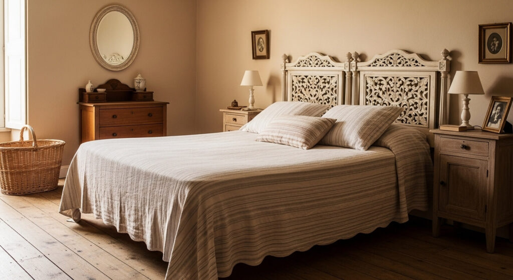 Striped Cotton Bedspread