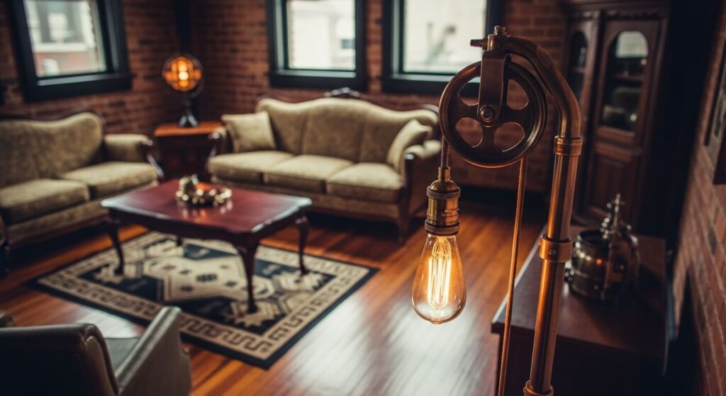 Factory-Inspired Pulley Lamp