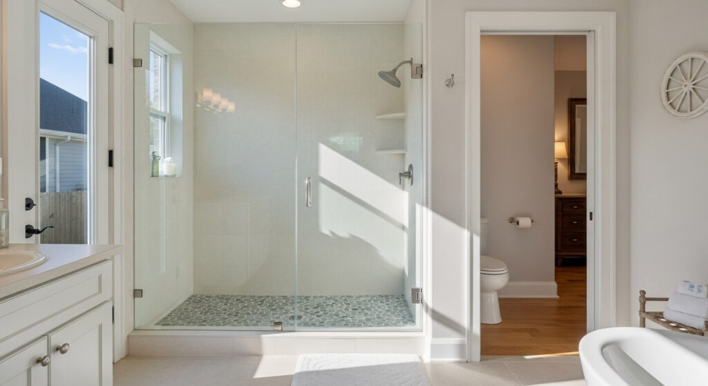Floor-to-Ceiling Glass Showers