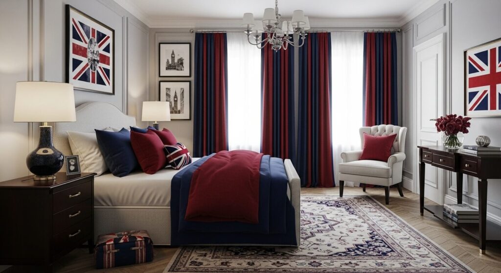 Red and Blue Color Accents