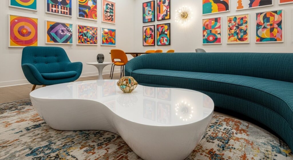 Space-Age White Gloss Table