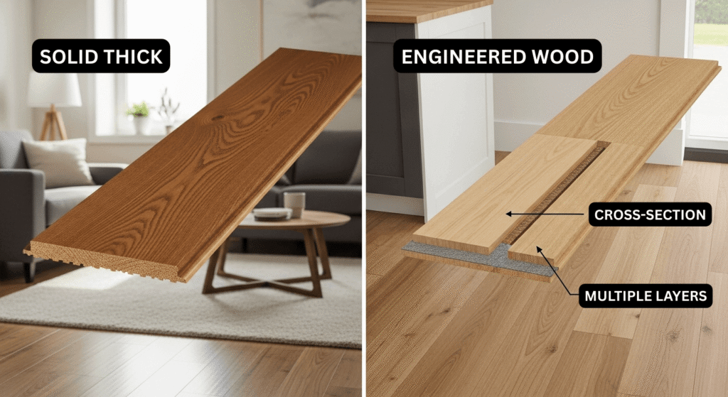 Solid vs. Engineered Wood