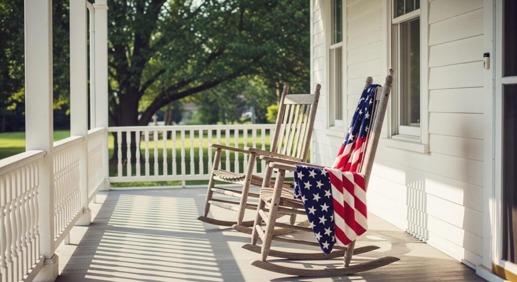 Patriotic Rocking Chair Setup
