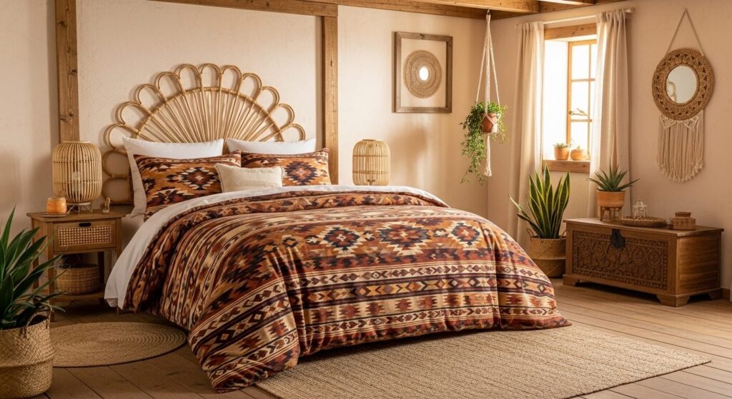 Aztec or Navajo-Inspired Bedding