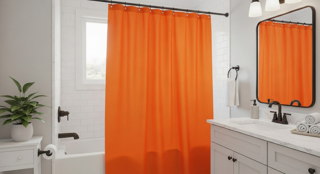 Orange Shower Curtain