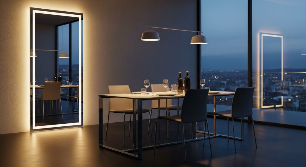 Backlit Modern Mirror