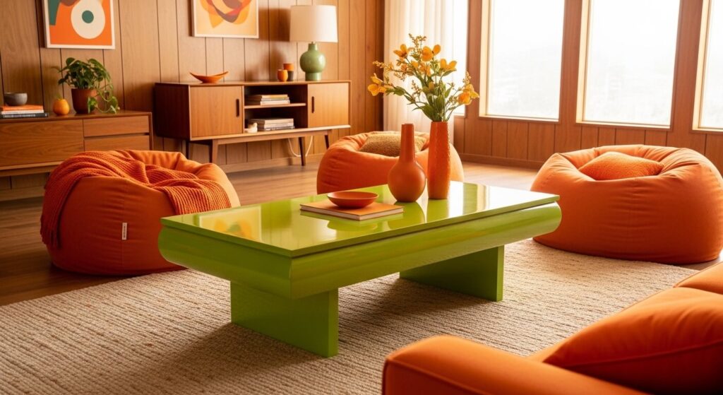 Bold Colored Lacquer Table