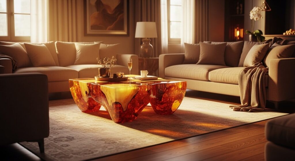 Sculptural Resin Table
