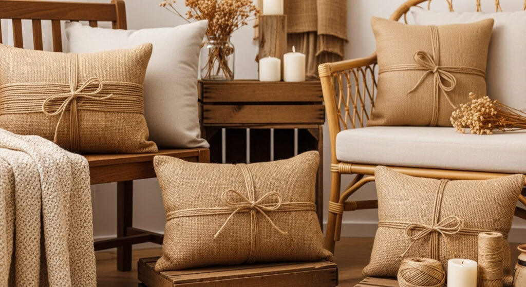 Burlap with Twine Accents