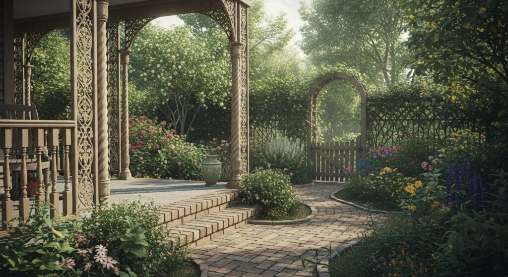 Twisted Iron Accent Columns