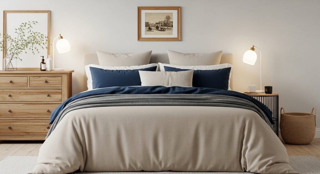 Neutral Color Block Comforter