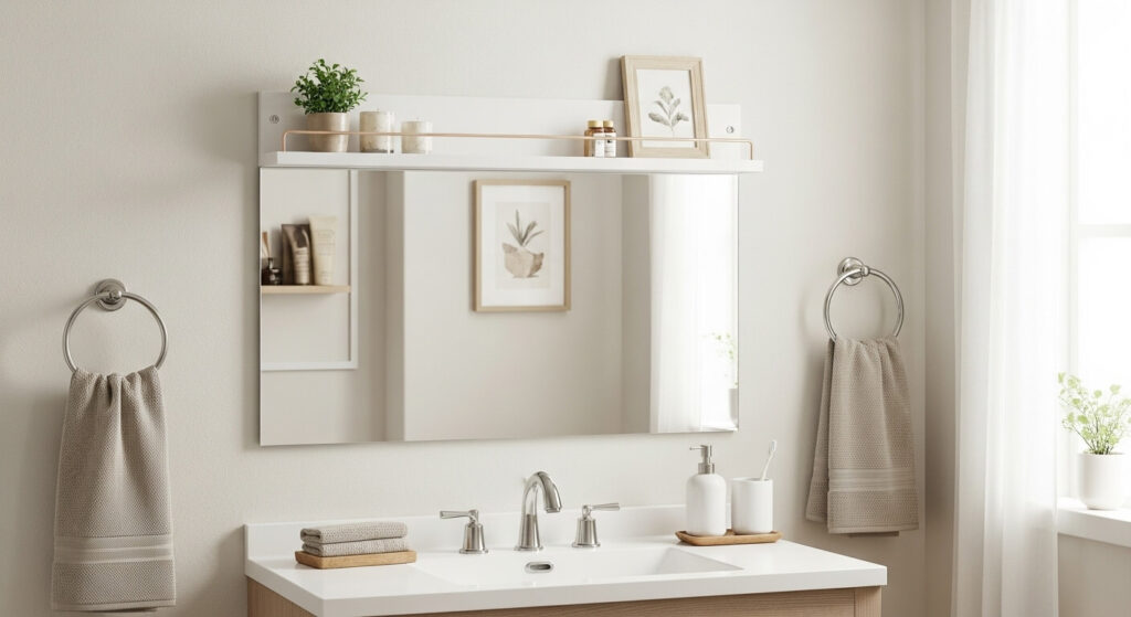 Mirror With Shelf Top