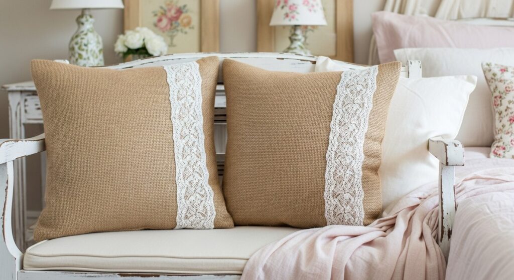 Lace-Trimmed Burlap