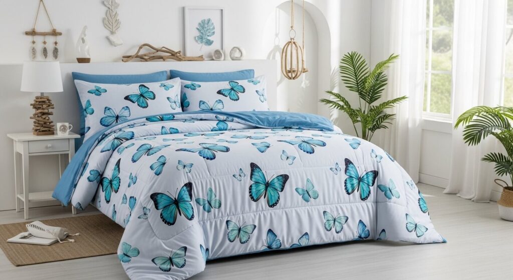 Blue Butterfly Bedding