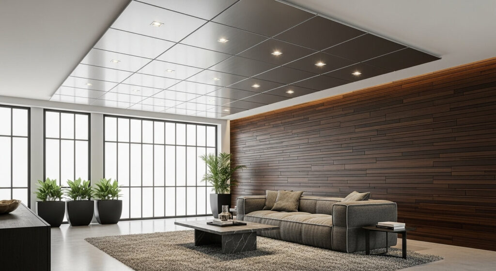 Metallic Finish Ceiling