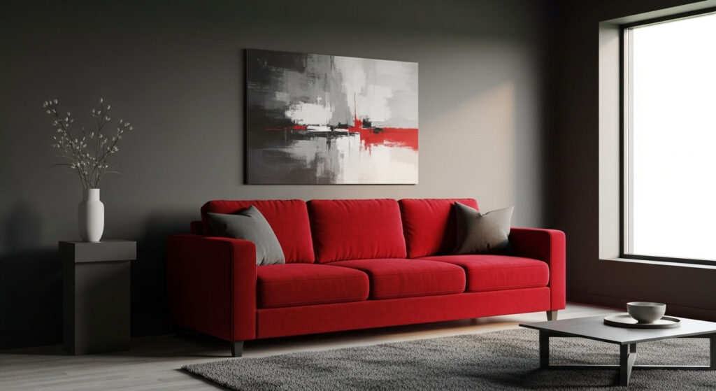 Red + Charcoal Gray