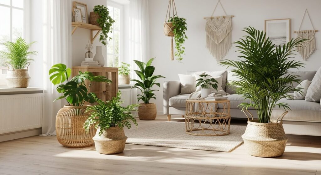 Rattan Baskets as Plant Holders