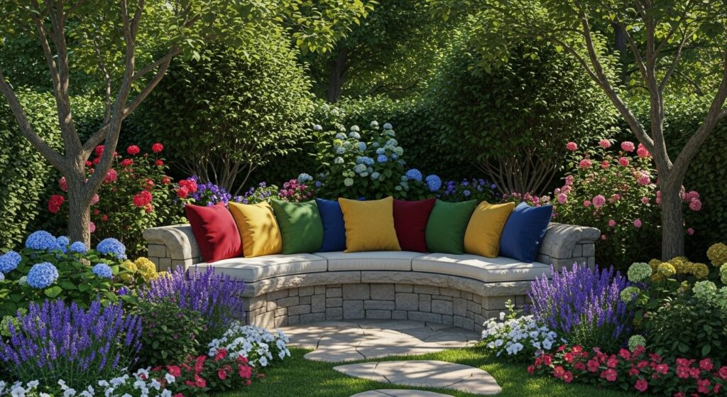 Built-In Stone Bench