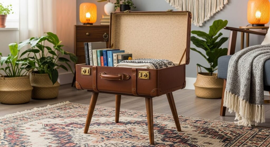 Vintage Suitcase Side Table