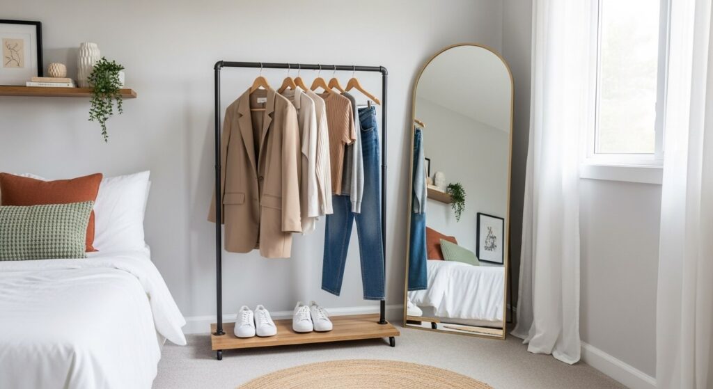 Clothing Racks or Open Wardrobe
