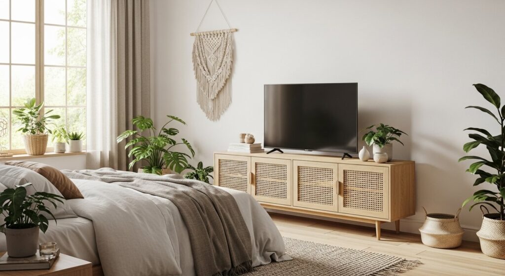 Boho Rattan Console