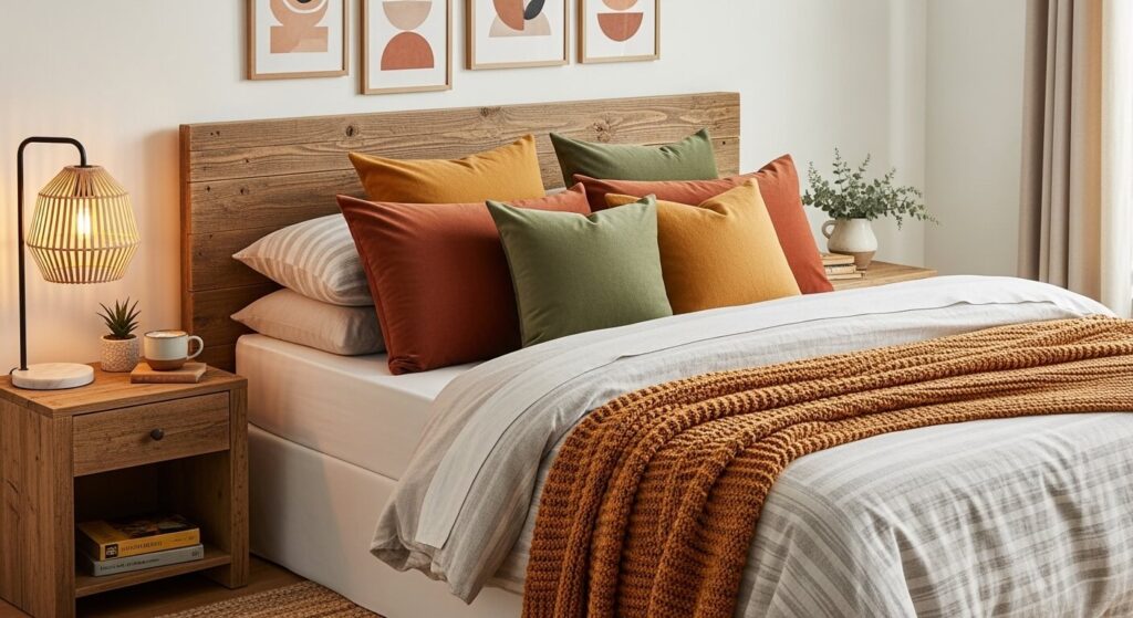 Layered Pillows in Mixed Fabrics