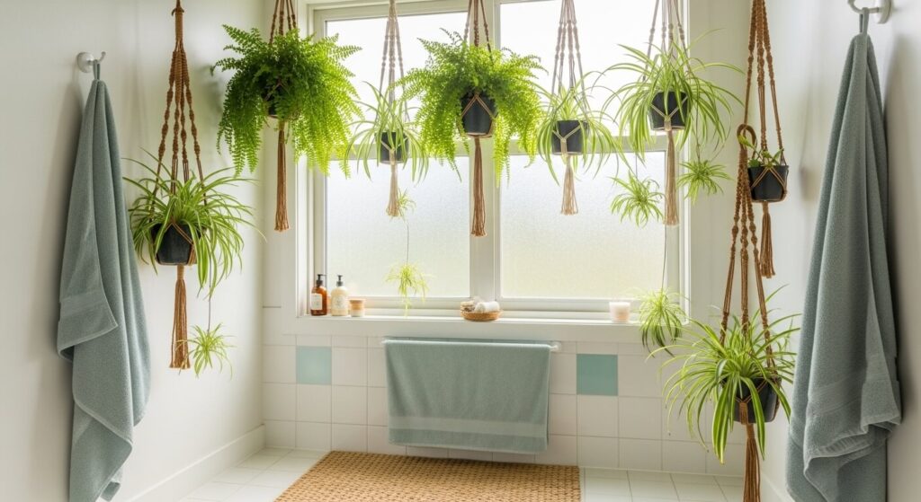 Hang Plants in the Bathroom