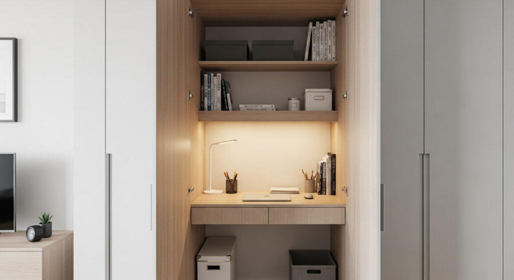 Built-In Desk and Closet Combo