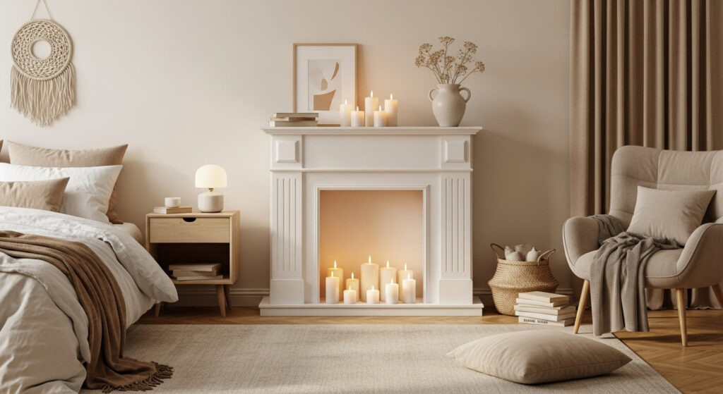 Fireplace or Faux Fireplace Mantel