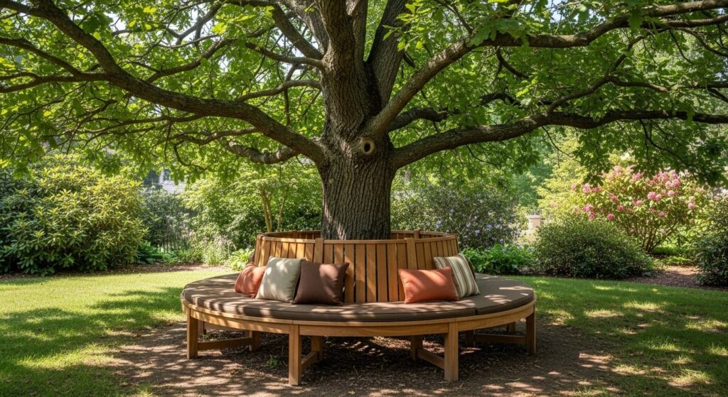 Circular Bench Around a Tree