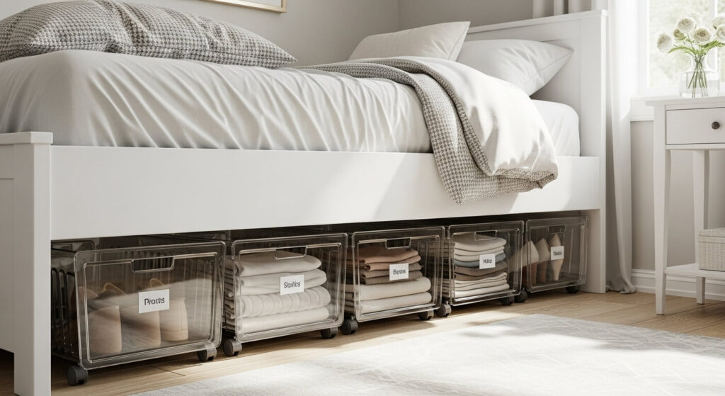 Under-Bed Rolling Bins